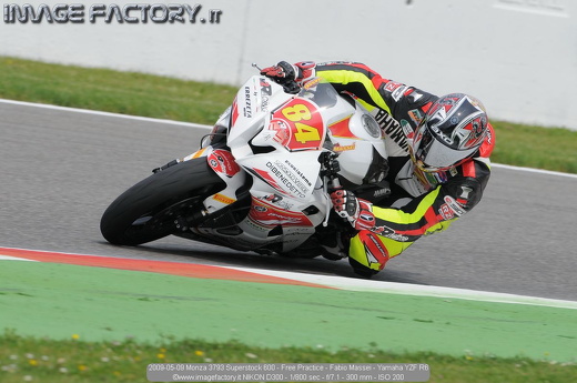 2009-05-09 Monza 3793 Superstock 600 - Free Practice - Fabio Massei - Yamaha YZF R6